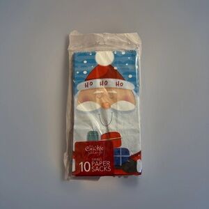 PREMIUM Cookie Exchange Paper Sacks, Christmas Holiday Santa Design